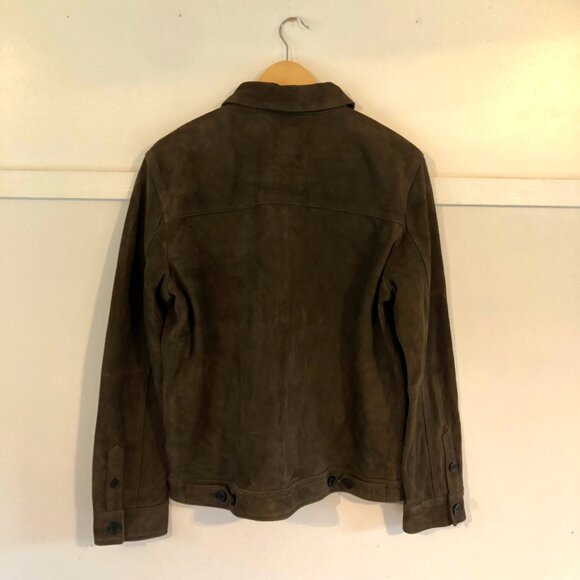 Banana Republic green suede jacket—Men's (M) - Picture 2 of 4